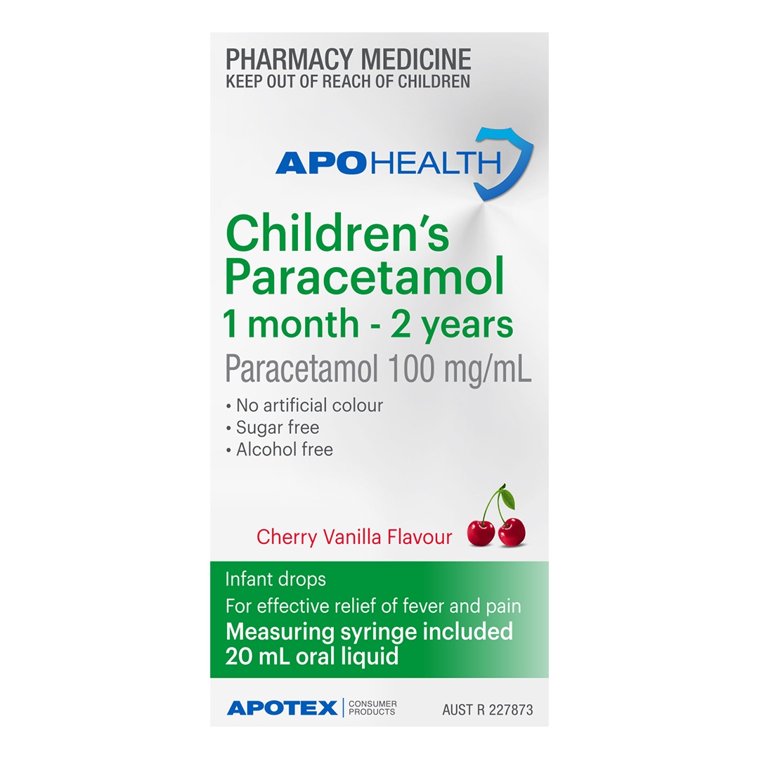 Shop ApoHealth Childrens Paracetamol 1 Month 2 Years 20ml