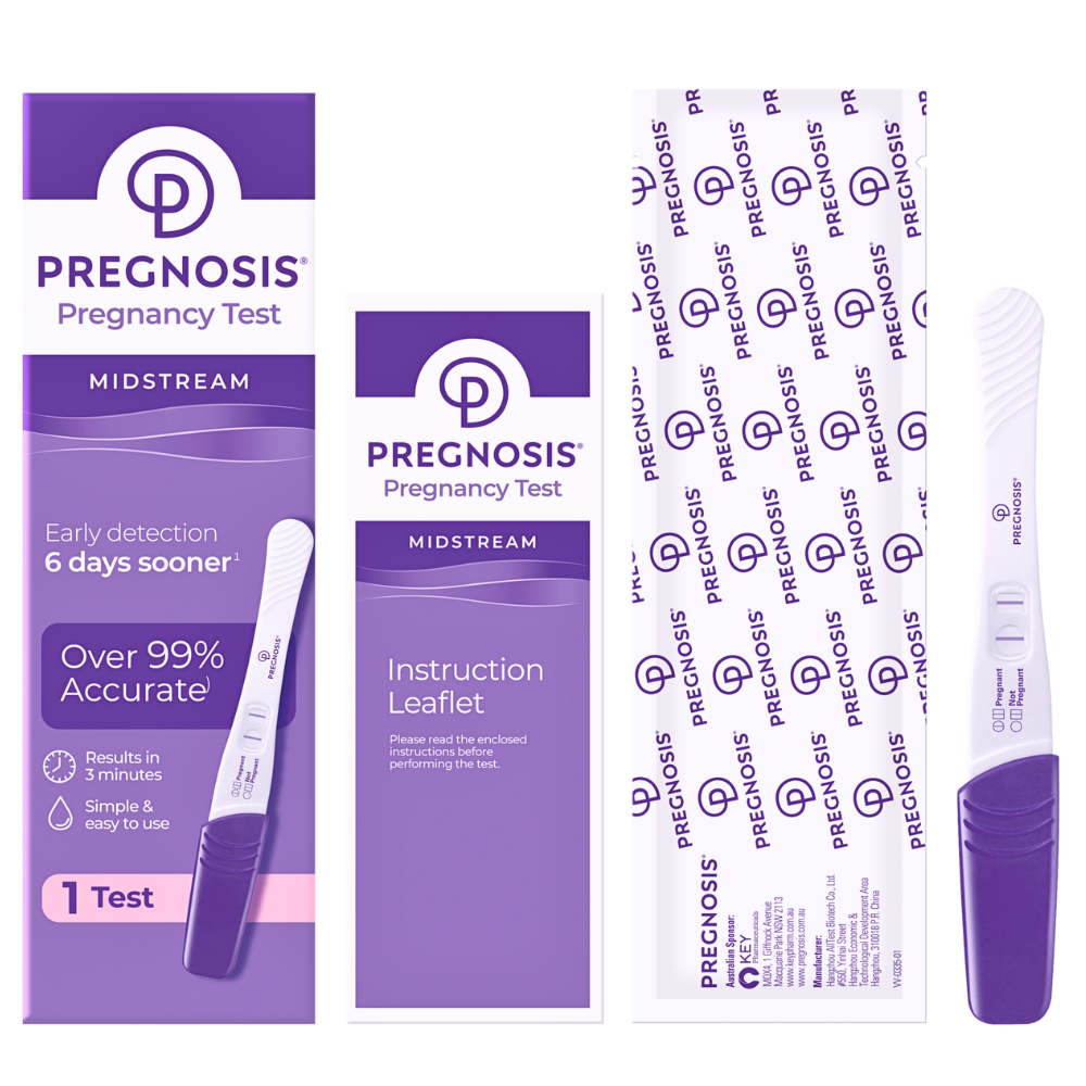 Pre Testing Mid Stream Order Today Pregnosis Pregnancy Test Midstream 1 Test Pack