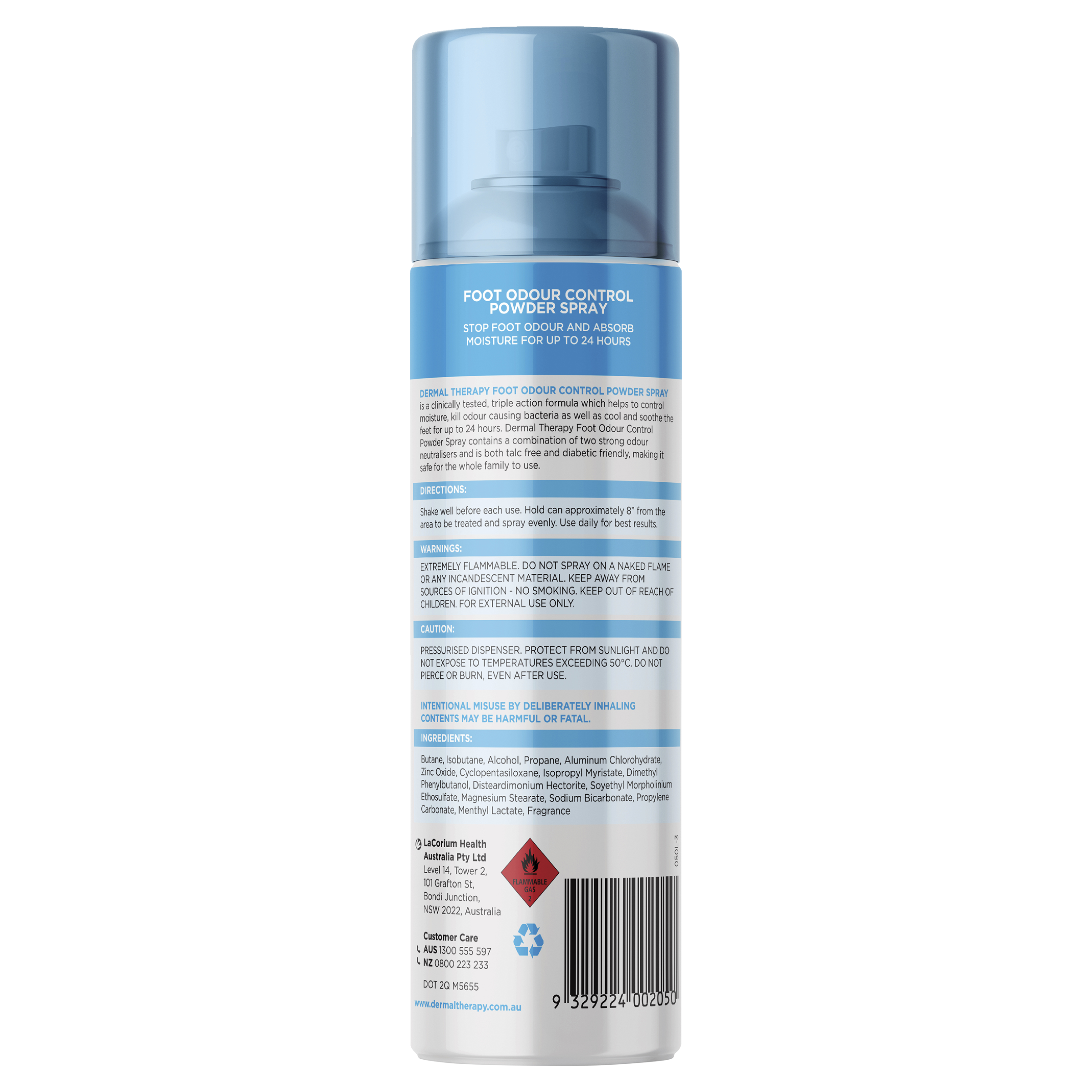 Shop Foot Odour Control Powder Spray by Dermal Therapy
