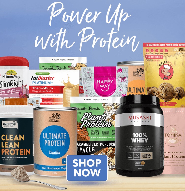 Power up with protein - shop now