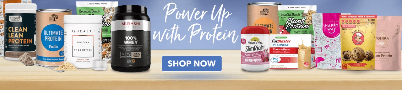 Power up with protein - shop now