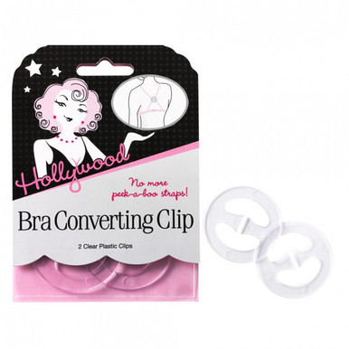  Hollywood Fashion Secrets Bra Converting Clips, Clear,  Transform Your Bra Style And Lift, 2 Pack : Clothing, Shoes & Jewelry