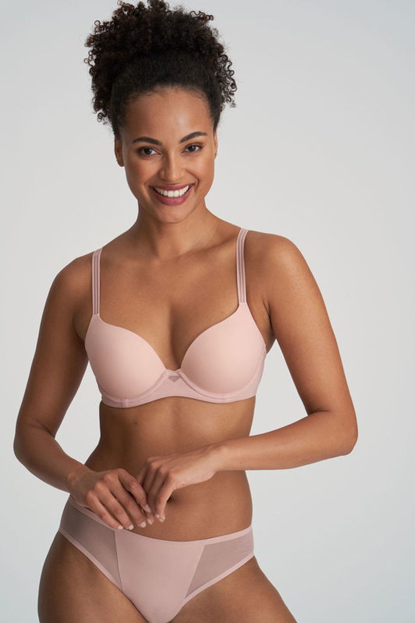 Stretch Satin Super Push-up Bra - Light pink - Ladies