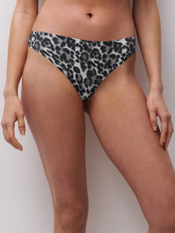Soft Stretch Thong-Grey Leopard-FW25