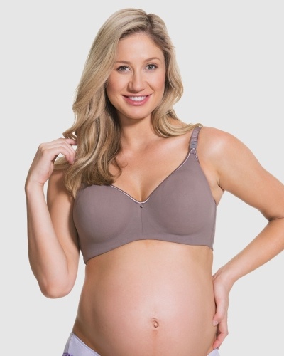 Croissant T-shirt Maternity & Nursing Bra - Black – Cake Maternity