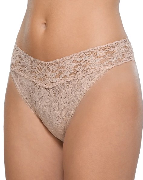 Womens Taupe 5pk Essential Thongs