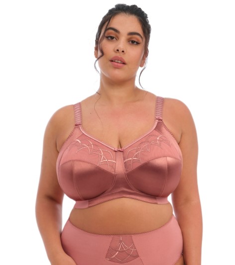 Elomi Cate Underwired Full Cup Banded Bra - Rosewood - Curvy Bras