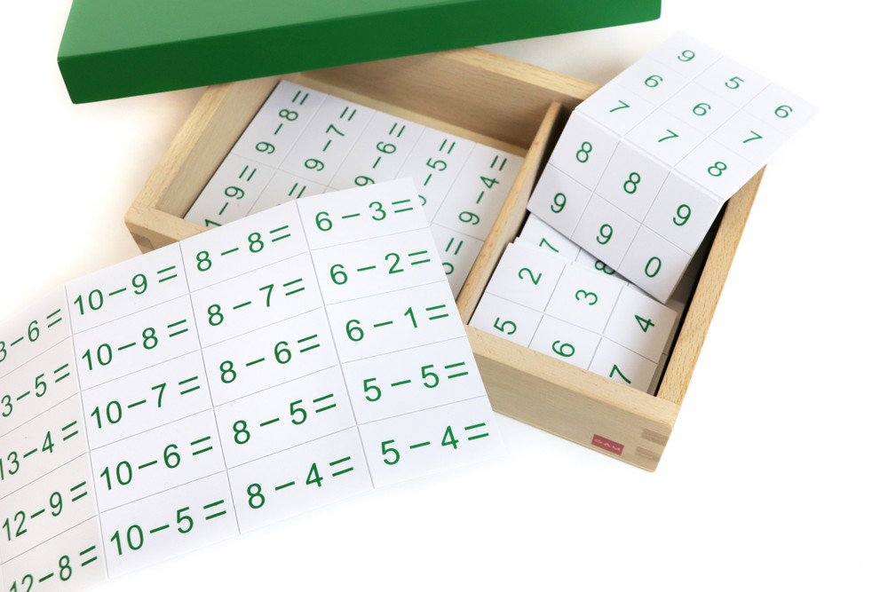 Subtraction Equations and Differences Box by Gonzagarredi Montessori