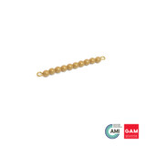One Golden Bead Bar Of 10: Individual Beads (Nylon) by Gonzagarredi Montessori