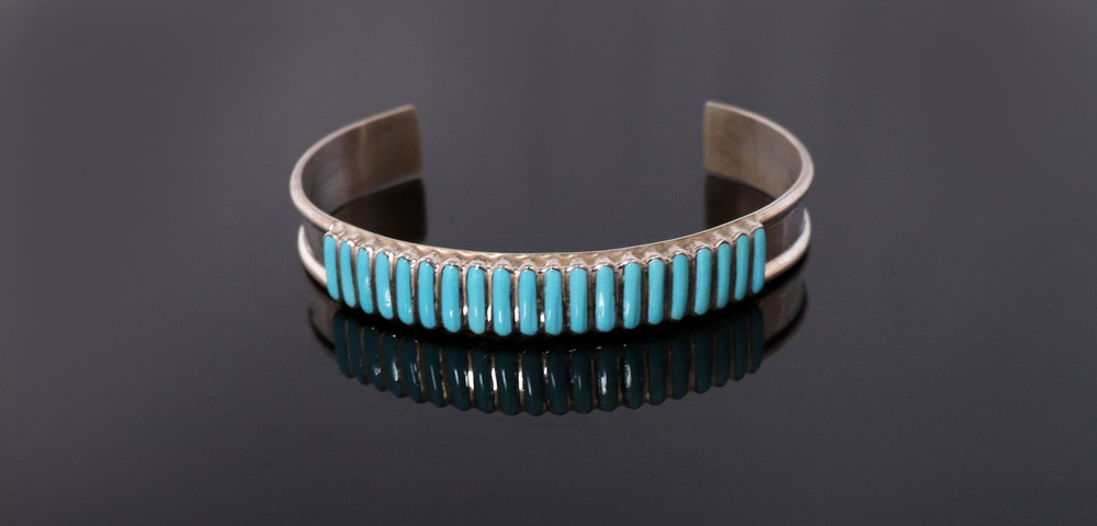 Pelipa Sterling Silver & Turquoise Needlepoint Bracelet