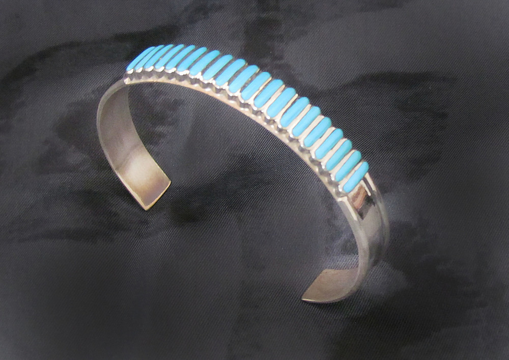 Pelipa Sterling Silver & Turquoise Needlepoint Bracelet
