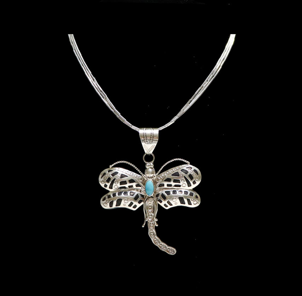 Lana Dragonfly Pendant & Hand-strung Beaded Necklace