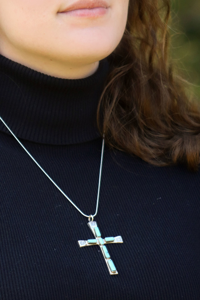 Tiffany & Co Silver Large Infinity Cross Necklace Pendant Charm Chain Gift  Love