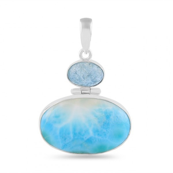Larimar \u0026 Moon Stone Sterling Silver 