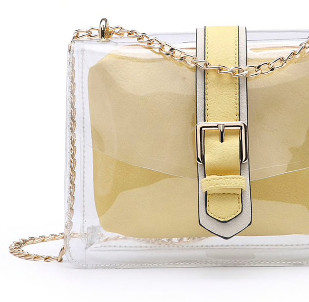 Clear & Gold Crossbody Handbag