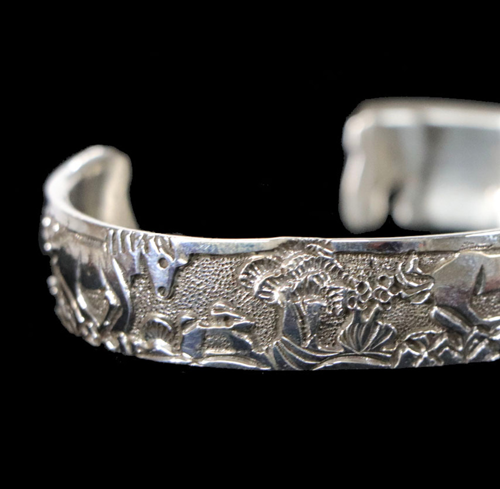 Wemme Sterling Appaloosa Storyteller Surprise  Cuff Bracelet