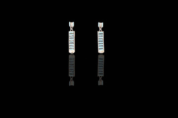 Pelipa Turquoise & Sterling Silver Bar Earrings