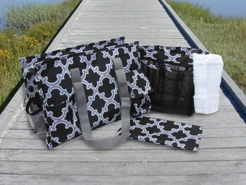 Black & White Moroccan Weekender Travel Set