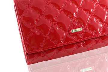 Rioni Cuscino Red Patent Leather Ami Crossbody Clutch