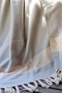 Pompano Handwoven Resort Towel - Soft Grey