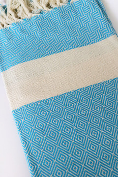 Pompano Handwoven Resort Towel - Turquoise