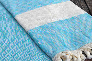 Pompano Handwoven Resort Towel - Turquoise