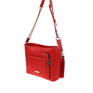 Montana West Red Embroidered Concealed Carry Crossbody Bag