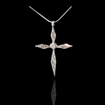 Haba Large Sterling Silver San Pedro Cross