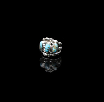 Dashana Kingman Turquoise & Sterling Silver Ring Size 6.5