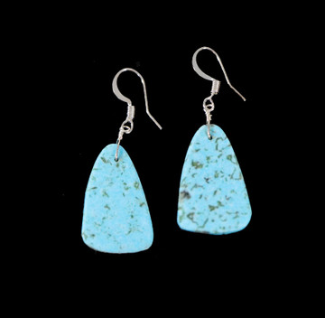 Chibi Natural-Cut Light Turquoise Drop Earrings