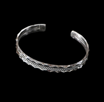 Haba Sterling Silver Scalloped Edged Bracelet