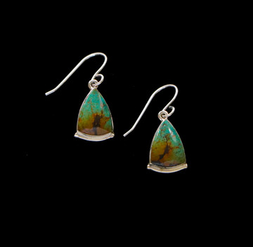 Webster Collection Hubei Turquoise & Sterling Triangle Earrings
