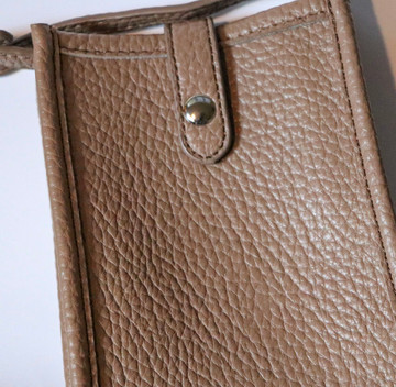 Slip-Detail Crossbody in Camel