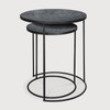 Ethnicraft Notre Monde Round Nesting Side Table Charcoal