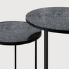 Ethnicraft Notre Monde Round Nesting Side Table Charcoal