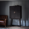 Gallery Direct BOHO Boutique Drinks Cabinet Black Wood Gallery Direct BOHO Boutique Drinks Cabinet Black Wood