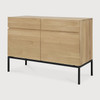 Ethnicraft Oak Sideboard Ligna 2 Door Black