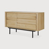 Ethnicraft Shadow Oak & Black 1 Door Sideboard