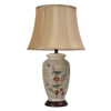 Pair of Oriental Table Lamps - Bluetits & Quince Blossom