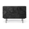 Ethnicraft Black Carved Chest Of Drawers Graphic