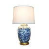 Pair of Oriental Table Lamps - Willow-pattern Landscape
