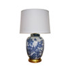 Pair of Oriental Table Lamps - Willow-pattern Landscape