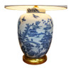 Pair of Oriental Table Lamps - Willow-pattern Landscape