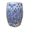 Oriental Blossom and Catkins Porcelain Stool