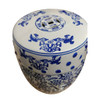 Oriental Blossom and Catkins Porcelain Stool