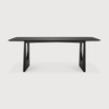 Ethnicraft Oak Geometric Black Dining Table