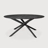 Ethnicraft Round Oak Dining Table Mikado - Black