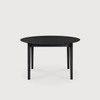 Ethnicraft Black Round Extendable Oak Dining Table Bok Ethnicraft Black Round Extendable Oak Dining Table Bok