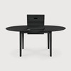 Ethnicraft Black Round Extendable Oak Dining Table Bok Ethnicraft Black Round Extendable Oak Dining Table Bok