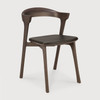 Ethnicraft Bok Dining Chair Brown With Leather